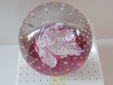 Load image into Gallery viewer, 1980s Innes Burns Pink Cauldron Caithness Scottish Glass Paperweight
