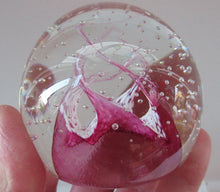 Load image into Gallery viewer, 1980s Innes Burns Pink Cauldron Caithness Scottish Glass Paperweight
