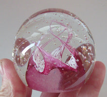 Load image into Gallery viewer, 1980s Innes Burns Pink Cauldron Caithness Scottish Glass Paperweight
