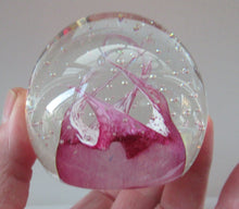 Load image into Gallery viewer, 1980s Innes Burns Pink Cauldron Caithness Scottish Glass Paperweight
