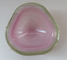 Load image into Gallery viewer, Vintage Murano Glass Geode Bowl Pink and White Seguso Style
