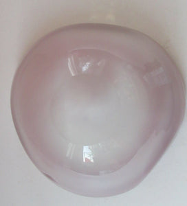 Vintage Murano Glass Geode Bowl Pink and White Seguso Style