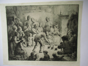 Robert Bryden Etching Illustration to Robert Burns Poem Halloween