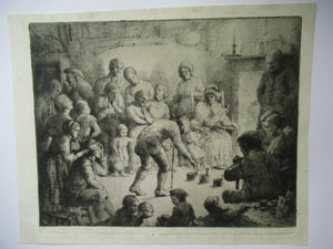 Robert Bryden Etching Illustration to Robert Burns Poem Halloween