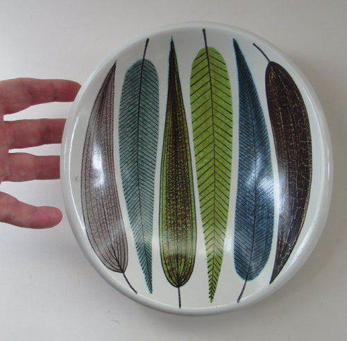 Vintage 1950s Swedish Stig Lindberg Leaf Pattern Dish Oval Shape