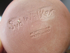 1960s Syd Walker Ceramic and Oak Cheeseboard. Scottish Retail Historical Item