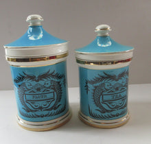 Load image into Gallery viewer, 1960s Portmeirion Blue Apothecary Pot. Dolphins Tea
