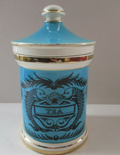 Load image into Gallery viewer, 1960s Portmeirion Blue Apothecary Pot. Dolphins Tea
