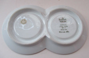 1980s Otmar Alt Rosenthal Espresso Love Cups  with Shared Saucer