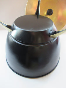 Vintage 1950s Flying Saucer Space Age Atomic Coal or Log Bucket. Tripod Legs