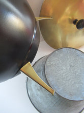 Load image into Gallery viewer, Vintage 1950s Flying Saucer Space Age Atomic Coal or Log Bucket. Tripod Legs
