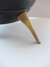 Load image into Gallery viewer, Vintage 1950s Flying Saucer Space Age Atomic Coal or Log Bucket. Tripod Legs
