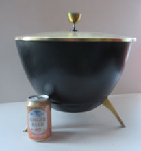 Load image into Gallery viewer, Vintage 1950s Flying Saucer Space Age Atomic Coal or Log Bucket. Tripod Legs
