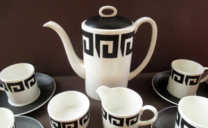 Susie Copper 1960s Black Keystone Wedgwood Coffee Set