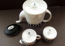 Load image into Gallery viewer, Susie Copper 1960s Black Keystone Wedgwood Coffee Set
