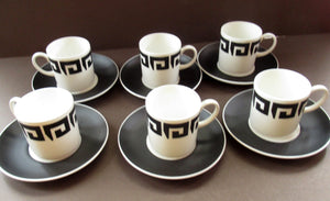 Susie Copper 1960s Black Keystone Wedgwood Coffee Set