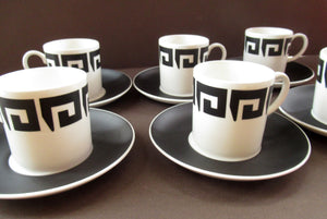 Susie Copper 1960s Black Keystone Wedgwood Coffee Set