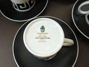 Susie Copper 1960s Black Keystone Wedgwood Coffee Set