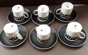 Susie Copper 1960s Black Keystone Wedgwood Coffee Set