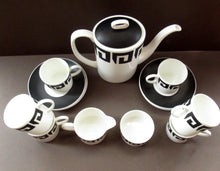 Load image into Gallery viewer, Susie Copper 1960s Black Keystone Wedgwood Coffee Set
