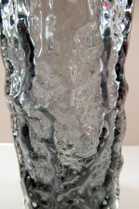 1960s Whitefriars Glass Pewter Bark Vase