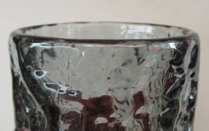 1960s Whitefriars Glass Pewter Bark Vase