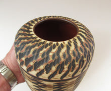 Load image into Gallery viewer, Vintage Mid-Century Modern Sgraffito Terracotta Vase; Possibly by Alfred Krupp for Wekara
