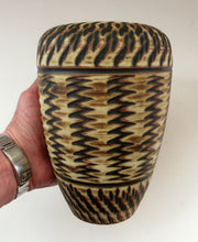 Load image into Gallery viewer, Vintage Mid-Century Modern Sgraffito Terracotta Vase; Possibly by Alfred Krupp for Wekara
