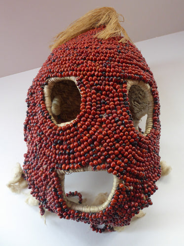 AFRICAN MASK North NIgeria Koro Angas People Red Abrus Berries