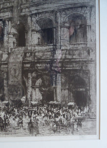 William Walcot (1874 - 1943). Large Etching entitled "The Colosseum, Rome