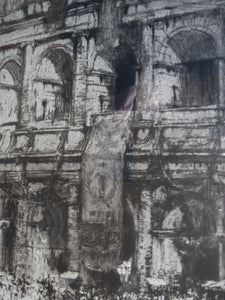 William Walcot (1874 - 1943). Large Etching entitled "The Colosseum, Rome