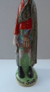 Very Rare Antique Bisque Porcelain SKINNY or Elongated  Figurine by Schafer & Vater: LONDON SCOTTISH