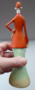 Very Rare Antique Bisque Porcelain SKINNY or Elongated Figurine by Schafer & Vater: FOX HUNTER