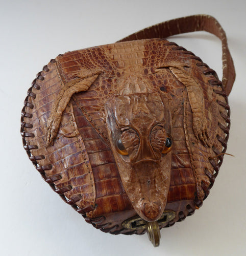 Miniature Alligator Handbag or Purse