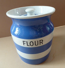 Load image into Gallery viewer, 1930s Cornishware Storage Jar: Flour
