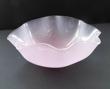 Load image into Gallery viewer, 1940s ORREFORS by SVEN PALMQVIST. Sugar Pink Opaline Kantara Bowl with Undulating Rim
