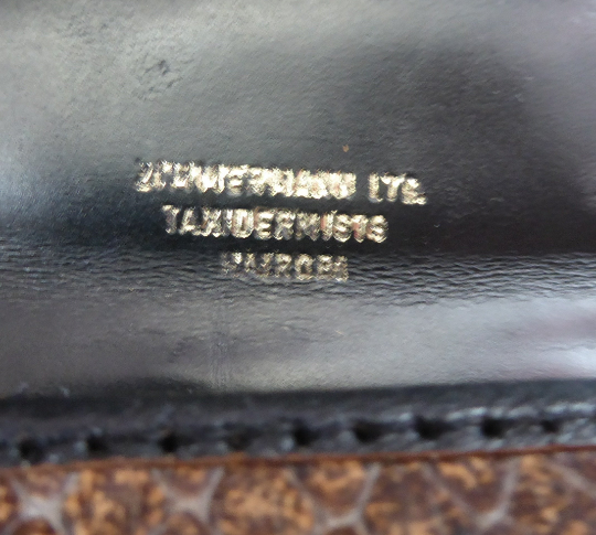 1950s Snakeskin & Leather Bag by Zimmermann Ltd, Taxidermists, Nairobi ...