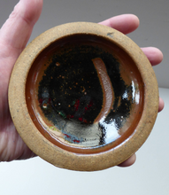 Load image into Gallery viewer, Attributed Janet Leach (1918-1997) Small Circular Stoneware STUDIO POTTERY Dish with Tenmoku Glaze
