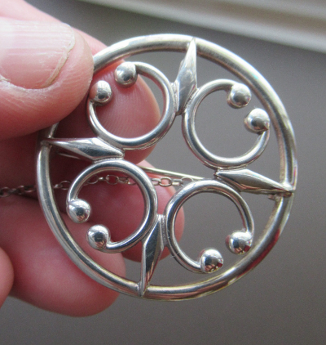 Scottish Ola Gorie Silver Brooch 1980s