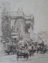 Load image into Gallery viewer, william walcot etching covent garden and royal opera house 1915
