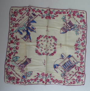 AMERICAN World's Fair 1939 SOUVENIR Handkerchief. Nice Vintage Condition