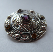 Load image into Gallery viewer, Vintage Silver Celtic Shield Brooch. Marked Silver - but most probably made by Shipton &amp; Co, Birmingham
