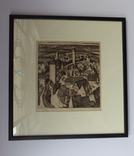 Load image into Gallery viewer, William Wilson Etching. The Walls of Rothenburg 1929
