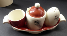 Load image into Gallery viewer, Rare BACHELOR SET. 1950s Burleigh Ware Large Breakfast Set with Abstract Fern Decoration
