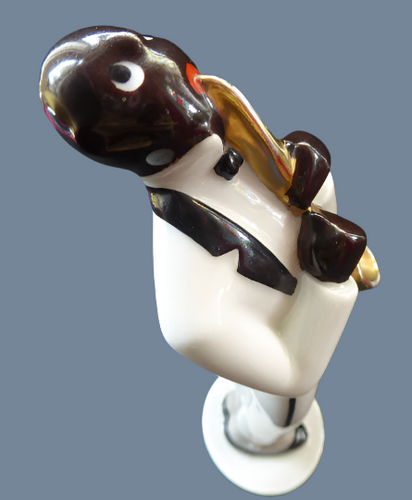 Very Rare ROBJ Collection ART DECO French Jazz Band Saxophone Player Figurine; c 1928