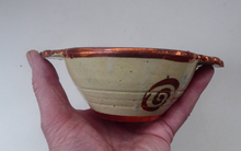 Load image into Gallery viewer, Old HISPANO-MORESQUE Copper Lustre Bowl with Lug Handles
