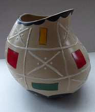 Load image into Gallery viewer, Rare BRENTLEIGH WARE 1950s Atomic Gourd Shaped Vase: SUSA Shape and Rarer Beige Colour
