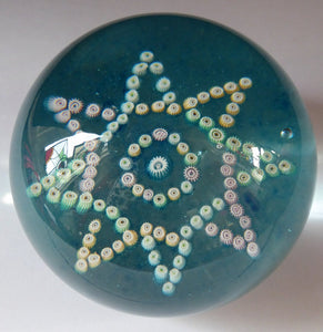 Vintage Scottish Glass Paperweight Lodestar 1980s