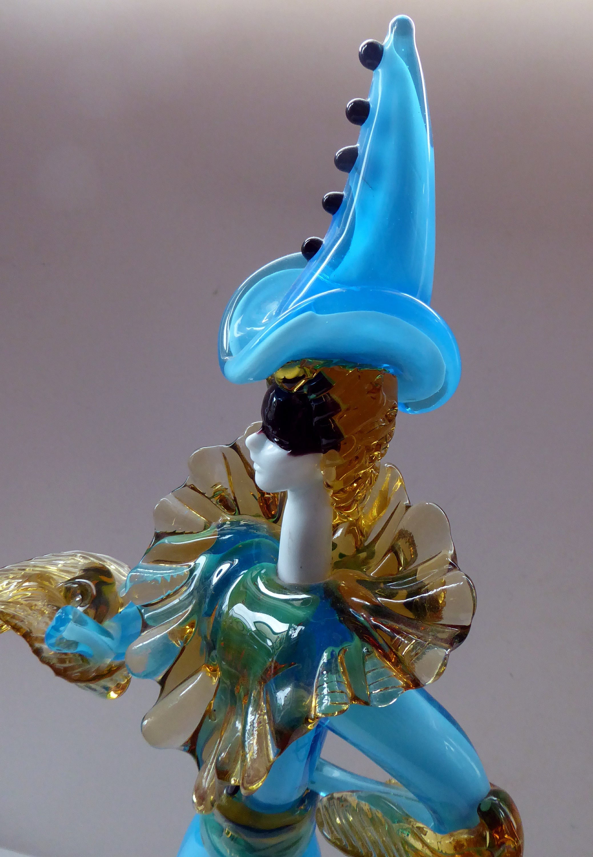 MASSIVE Vintage Italian Murano Glass Pierrot / Comdia Dell' Arte