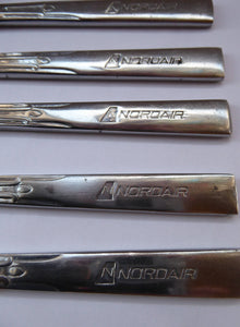 Vintage 1960s NORDAIR Canadian Airlines Knives. Set of Six Matching Smaller Sized Knives